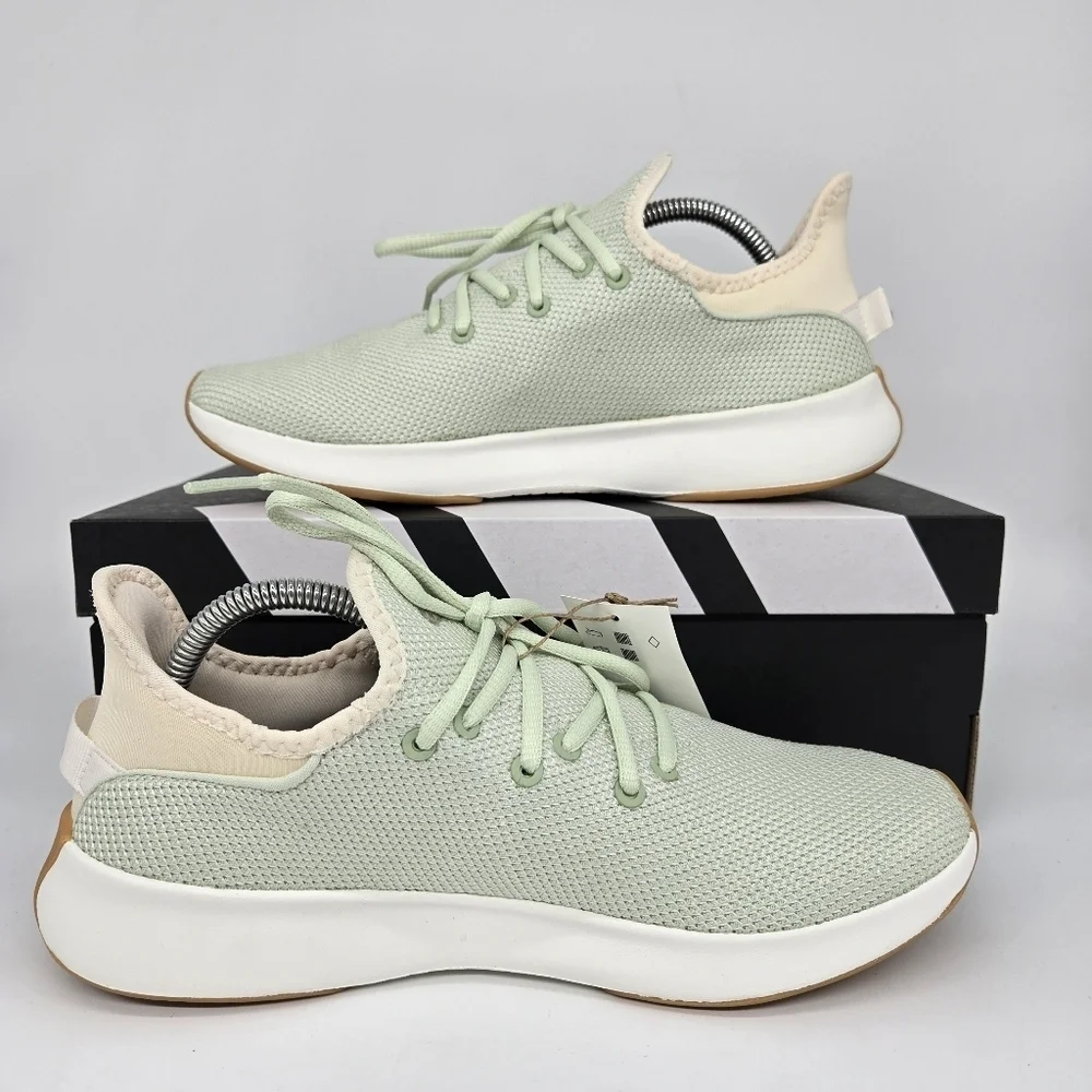 New adidas Cloudfoam Pure 'Linen Green Gum' Women's Running Shoes Size 8.5